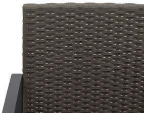 vidaXL 5 részes barna polyrattan kerti étkezőgarnitúra párnákkal