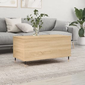 Sonoma tölgy színű szerelt fa dohányzóasztal 90x44,5x45 cm