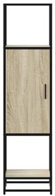Highboard sonoma tölgy 35,5x35x139 cm gépelt fa és fém