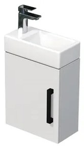 SAT Cube Way Fürdőszobaszekrény mosdóval 40x47,5x20 cm fehér fényes CUBE320401DCBL