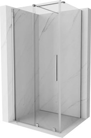 Mexen Velar, tolóajtós zuhanykabin 100 (ajtó) x 75 (fal) cm, 8mm átlátszó üveg, króm profil, 871-100-075-01-01
