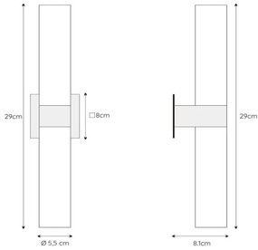 Lucide 04202/02/30 - Fürdőszobai fali lámpa JESSE 2xG9/33W/230V IP44