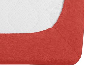 Frottír piros lepedő EXCLUSIVE 140x200 cm