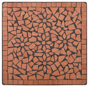 terrakotta mozaikos bisztróasztal 60 cm
