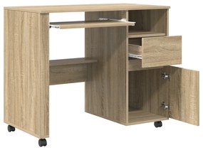 vidaXL Sonoma Tölgy Asztal Sonoma Tölgy Szerelt Fa Közepes