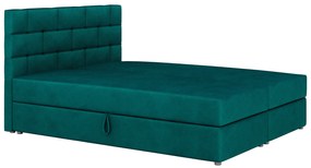 Franciaágy Boxspring 180x200 cm Waller Comfort (sötétzöld) (ágyráccsal és matraccal). 1056390