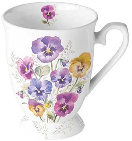 Árvácska virágos porcelán bögre 250 ml