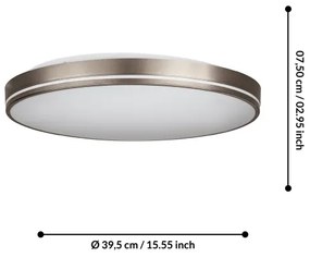 Eglo 75707 - LED Dimmelhető mennyezeti lámpa LED/22W/230V 3000-6500K + távirányító