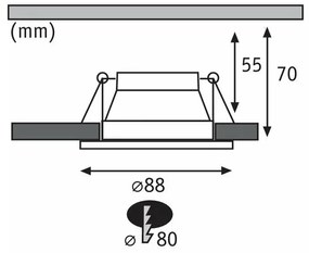 Paulmann 93404 - KÉSZLET 3xLED/6,5W IP44 Dimmelhető fürdőszobai lámpa COLE 230V