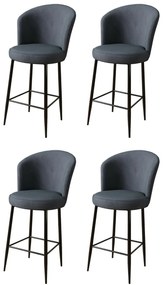 Alte Anthracite bárszék szett, 4 db, 4 db