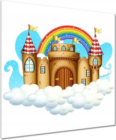 Vászonkép 70x70 Csodálatos kastély egy mesés vidékről