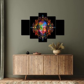 Kép - Buddha mellszobra neon színekben (150x105 cm)