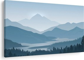Kép - a hegyek grafikája (90x60 cm)