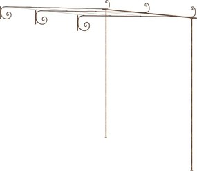 vidaXL antik barna vas kerti pergola 3 x 3 x 2,5 m