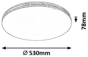 Rabalux 3411 - OSCAR mennyezeti LED lámpa 36W/230V, kerek