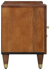TV szekrény fiókkal Barna 105 x 33.5 x 46 cm Tömör mangófa