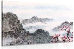 Kép hagyományos kínai természet festménye