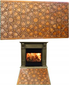 Kandalló Alatti Üveg Edzett Üveg Állvány Méret 90x52 cm Grafika Mozaik