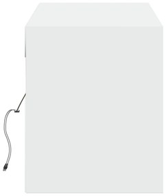 fehér falra szerelhető TV-szekrény LED-ekkel 140 x 31 x 38 cm