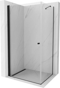 Mexen Pretoria, zuhanykabin 100 (ajtó) x 80 (fal) cm, 6mm átlátszó üveg, fekete profil, 852-100-080-70-00