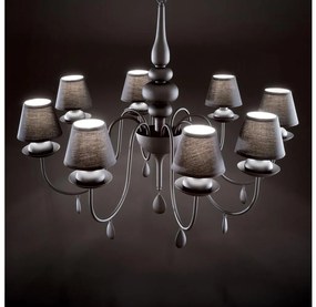 Ideal Lux - Csillár láncon BLANCHE 8xE14/40W/230V átm. 92 cm fekete