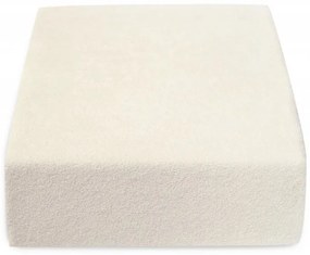 Színes Ecru frottír gumis lepedő 60x120 cm
