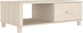 vidaXL HAMAR mézbarna tömör fenyőfa dohányzóasztal 100 x 55 x 35 cm