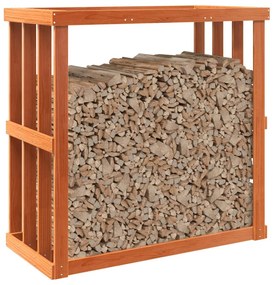 viaszbarna tömör fenyőfa kültéri rönktároló 109x52x106 cm