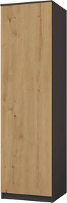 SD-50 ruhásszekrény, antracit-tölgy