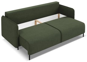 Zöld kinyitható-tárolóhelyes kanapé 226 cm Luana – Makamii