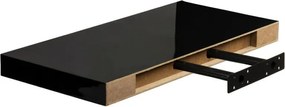 Fali polc STILISTA® Volato 70 cm - fekete fényes