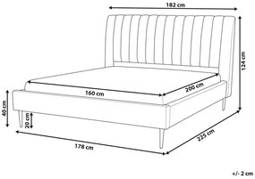 Franciaágy 160 cm Minza (bézs). 1081282