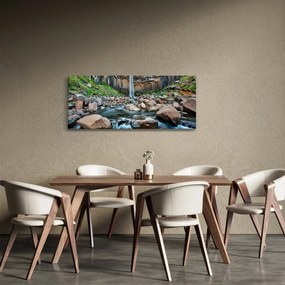 Kép - Svartifossi vízesés, Izland (120x50 cm)