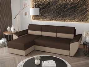 Sarok ülőgarnitúra Radiant L2 (sötétbarna + bézs) (B). 1062219