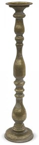 Klasszikus óarany fém magas gyertyatartó talpas állvány 60x13,5x13,5cm