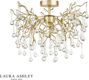 LAURA ASHLEY 3756150-Q WILLOW Kristály Mennyezeti Lámpa Átlátszó, Pezsgő G9 IP20
