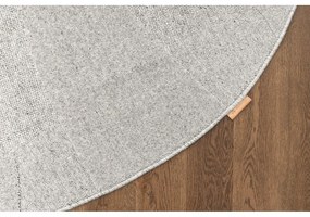 Világosszürke gyapjú kerek szőnyeg ø 120 cm Morphic Botanica – Agnella