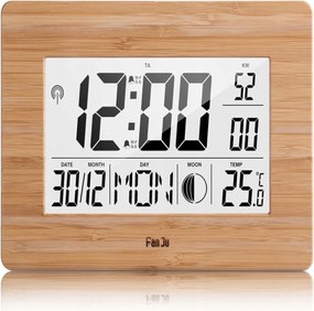 Digitális Óra Ébresztőóra Alaram Led Kijelző Hőmérséklet Naptár Fanju