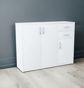 Komód hálószoba nappali bútor 75x35x100cm fehér BC-07