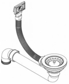 Fehér, egymedencés kerek gránit mosogatótálca