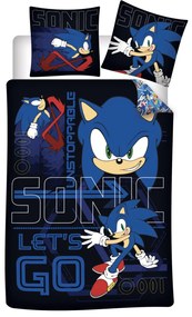 Sonic a sündisznó Unstoppable gyerek, ovis ágyneműhuzat 100×135cm, 40×60 cm