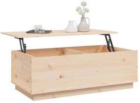 Tömör fenyőfa dohányzóasztal 100x50x35 cm