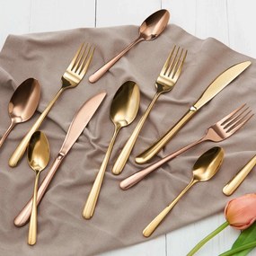 QUEENS evőeszköz szett rozéarany