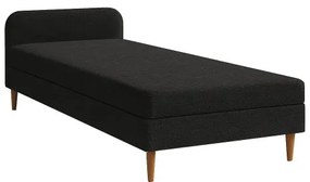Kárpitozott heverő BRISBANE 110x200 cm fekete