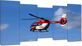 Vászonkép 150x80 Piros-fehér Helikopter