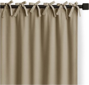 Bézs dimout (részleges sötétítő) függöny 140x250 cm Carli Tie – Restilo