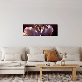 Kép - Hattyúk a tavon (órával) (90x30 cm)