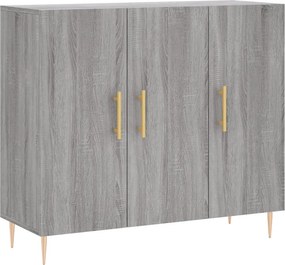 vidaXL szürke sonoma színű szerelt fa tálalószekrény 90 x 34 x 80 cm