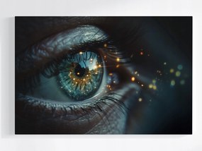 Poszter Fotó Makró Szem Csillagok Kozmosz Arany 120x80