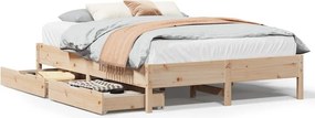 vidaXL tömör fenyőfa ágy matrac nélkül 160 x 200 cm